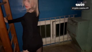 On my way home, I ran into a neighbor in the building's entrance and ended up ripping her tights-(1080p24).mp4