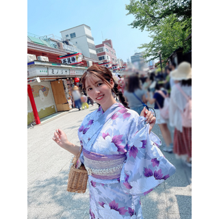 おはあこ️昨日は浴衣を着ました 数日間浴衣あこを載せてくので愛心とデートをしているつもりで見てください️紫の浴衣似合_2025-07-08_185439_ako_kimu_9283.jpg