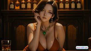 [neuroGF] Brunette with big tits lounges in whiskey bar and gets fucked slow before a juicy cumshot.mp4